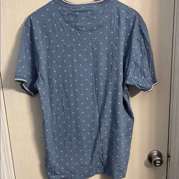 Casual Blue Polka Dot Short Sleeve Tee - Picture 5 of 6